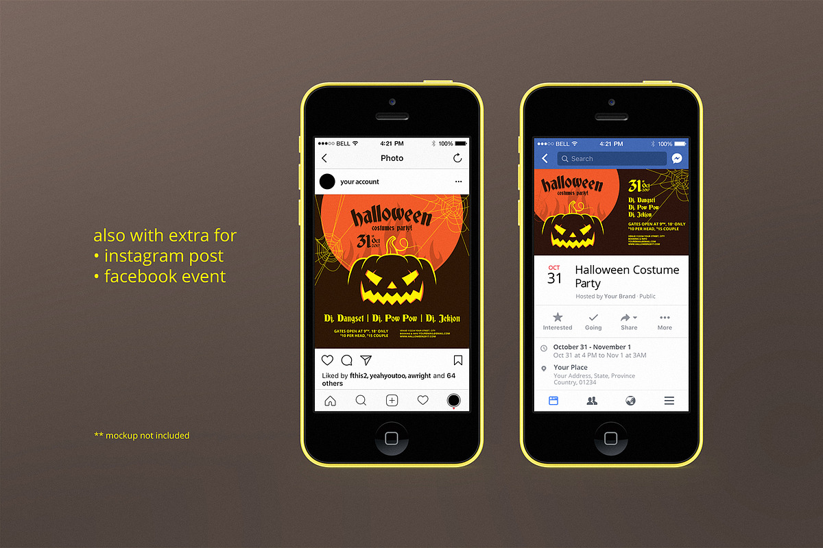 Halloween Flyer 01, a Flyer Template by Juru Rancang Graphic (Photo 2 of 3)