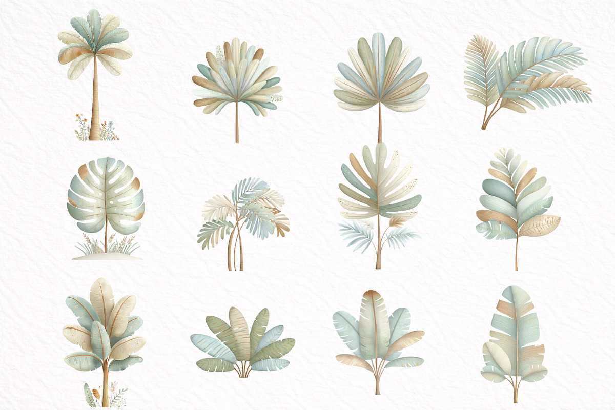 Watercolor Tropical Leaves, Summer, an Illustration by DreamArtGraphic (Photo 5 of 7)