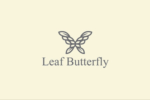 Leaf Butterfly Logo Template