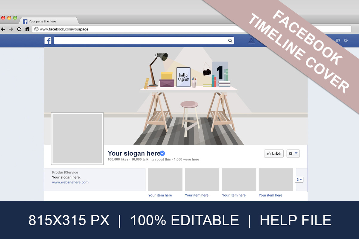 Creative Facebook Timeline Cover, a Websites & App Template by land art