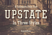 UPSTATE - A Collegiate Style Font, a Slab Serif Font by Komet & Flicker (Thumbnail 1 of 15)