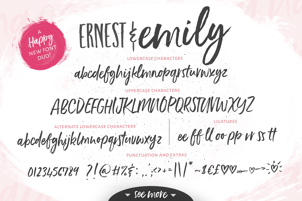 NEW!Ernest & Emily Font Duo, a Script Font by Nicky Laatz (Photo 17 of 17)