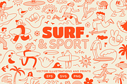 Surf & Sport Vector Illustrations, an Object Graphic by venimo (Thumbnail 1 of 15)