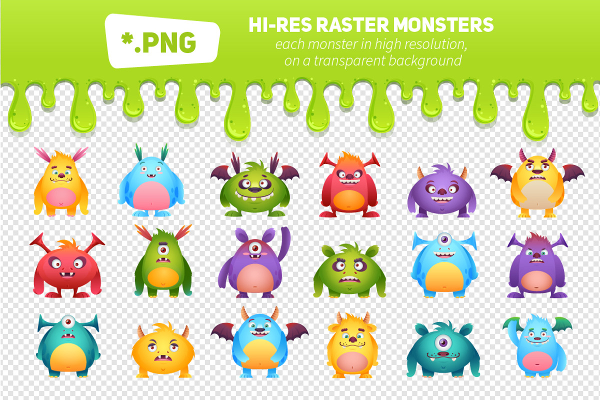 Funny Halloween Cartoon Monsters, an Animal Illustration by Yuzach (Photo 5 of 6)