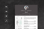 Dark Gray Resume Template, a Resume Template by MH Design Template (Thumbnail 3 of 4)