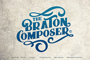 Braton Composer Typeface, a Serif Font by alit design (Thumbnail 1 of 11)