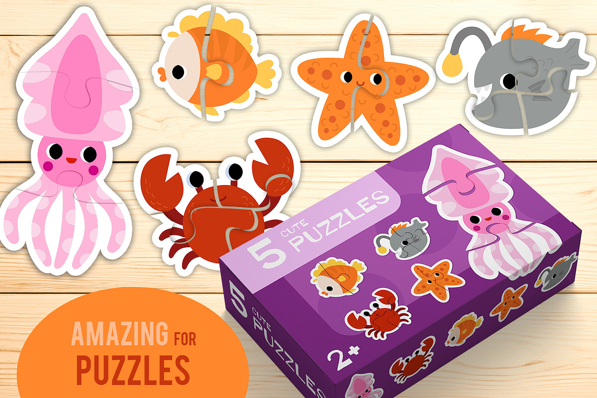 Cute Sea Animals Illustration Set, an Animal Illustration by Ksenya Savva (Photo 3 of 6)