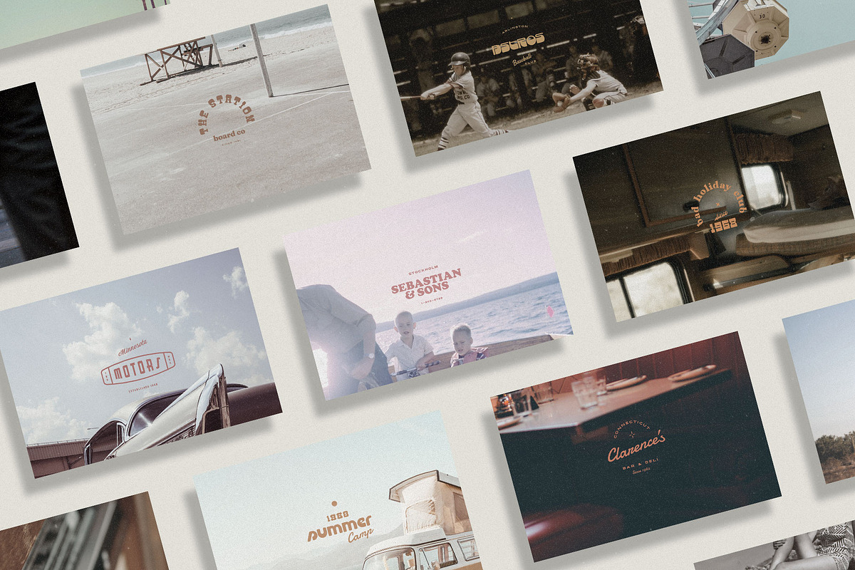 Editable Retro Logo Collection x30, a Branding & Logo Template by Staple. (Photo 3 of 10)