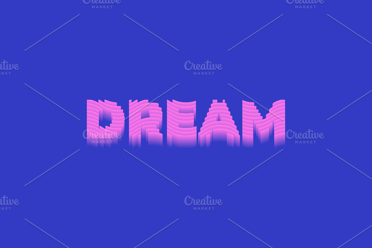 Dream layered wavy font style., a Layer Style Add-On by Design Store (Photo 1 of 2)