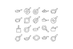 Frying pans and skillets kitchen, an Object Graphic by pikepicture