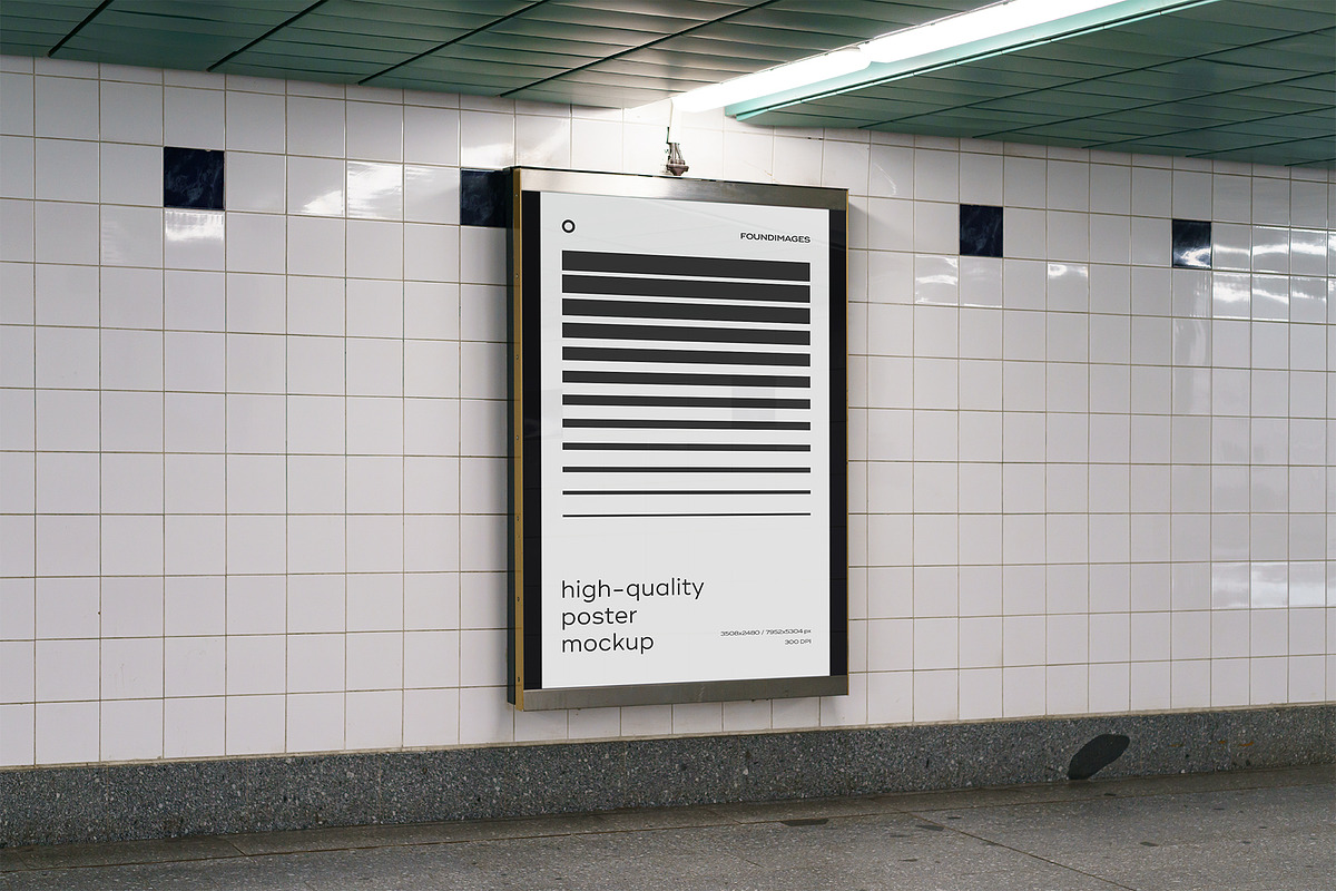 Subway Poster Mockup Bundle Metro, an Advertising Mockup by FoundImages (Photo 45 of 61)
