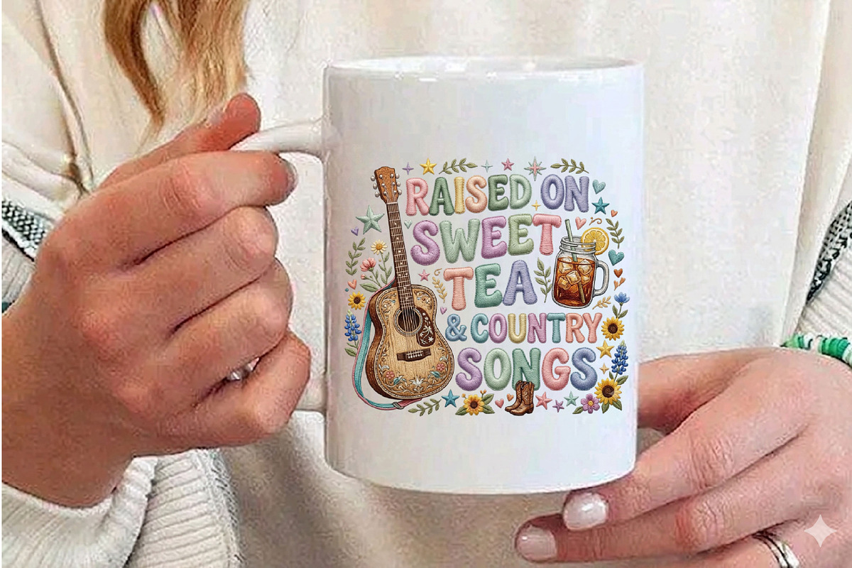 Raised on Sweet Tea and CountrySongs, a Seasonal Illustration by Designking (Photo 3 of 5)