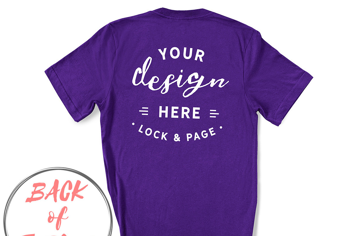 Back Of T-Shirt BC3001 Mockup Bundle, a Shirt Mockup by lock and page (Photo 39 of 88)