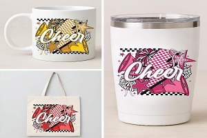 Cheer Mom SVG PNG Bundle, an Object Graphic by Digi_Design_World