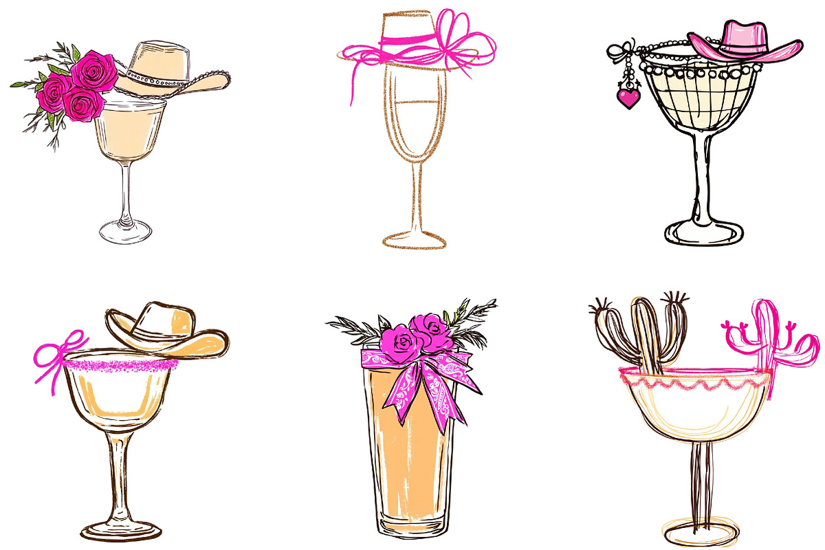 Western Bachelorette Cocktail, an Illustration by Designking (Photo 4 of 5)