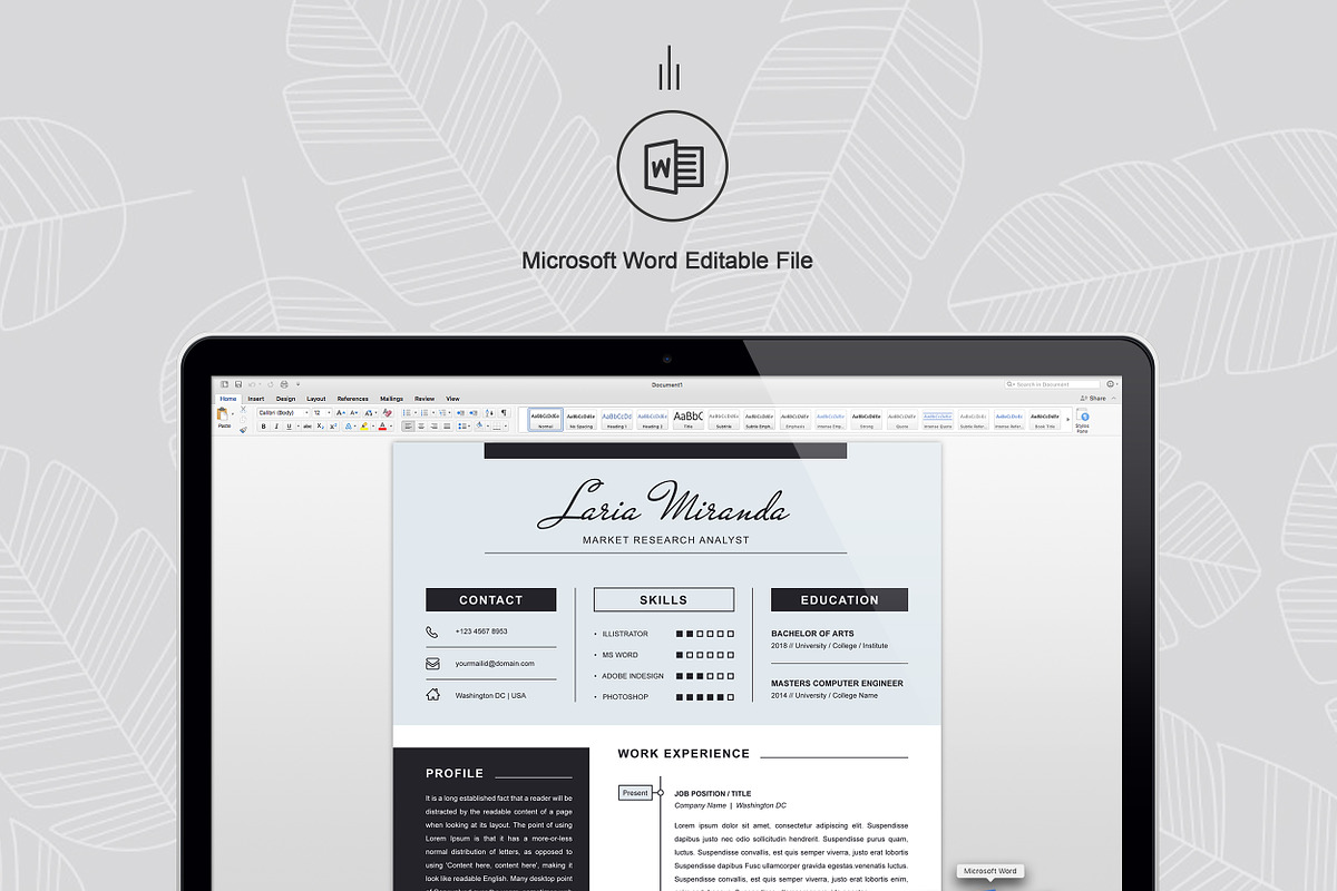 Resume Template, a Resume Template by ResumeInventor (Photo 5 of 6)