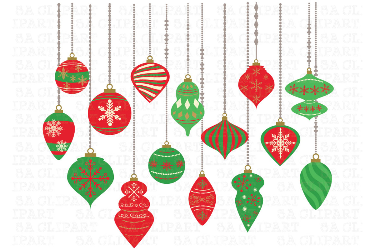 Christmas Ornaments ClipArt Crs024c, a Decorative Illustration by SA ClipArt