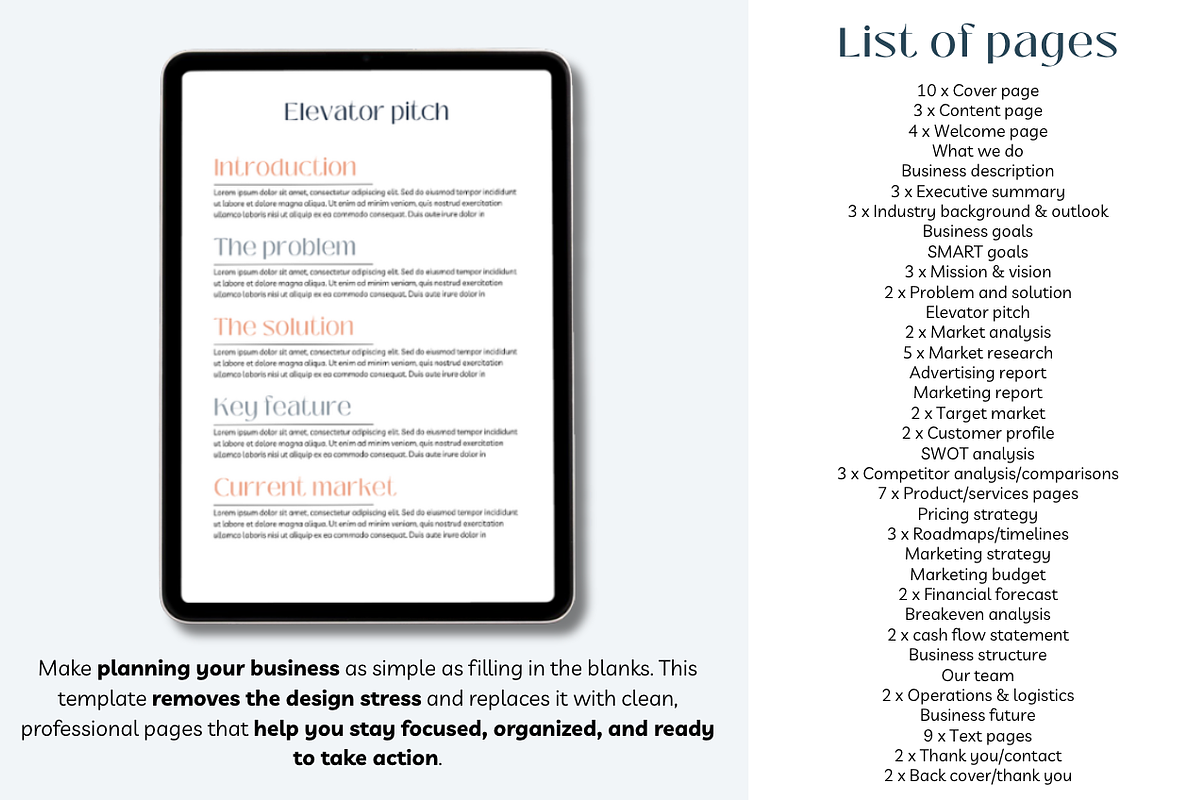 Business plan template Canva preview 3