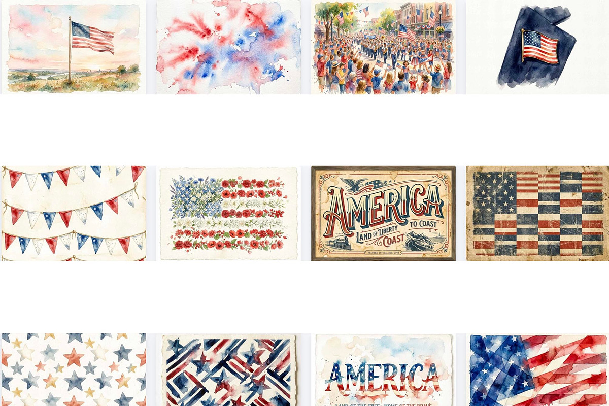 Grunge 4th of July Celebration, a Texture Illustration by VetalStock (Photo 3 of 3)