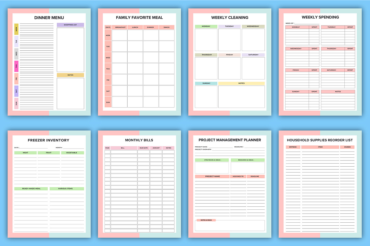 2025-26 Home Management Binder Canva, a Stationery Template by Designmela01 (Photo 4 of 6)