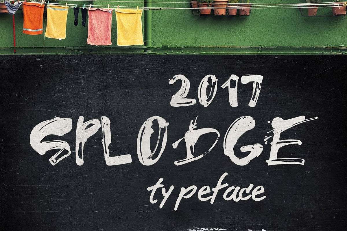 Splodge Typeface Script Fonts
