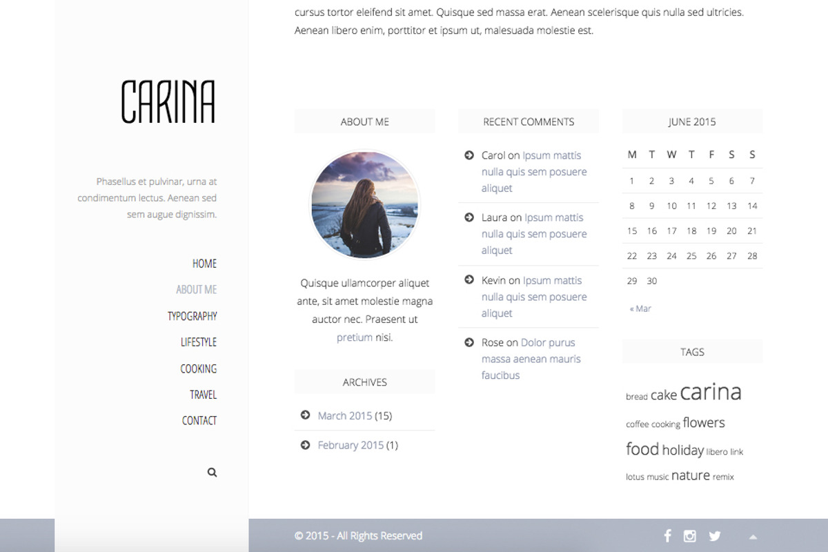 Carina - Modern WordPress Blog Theme, a WordPress Template by Webodo Themes (Photo 3 of 5)