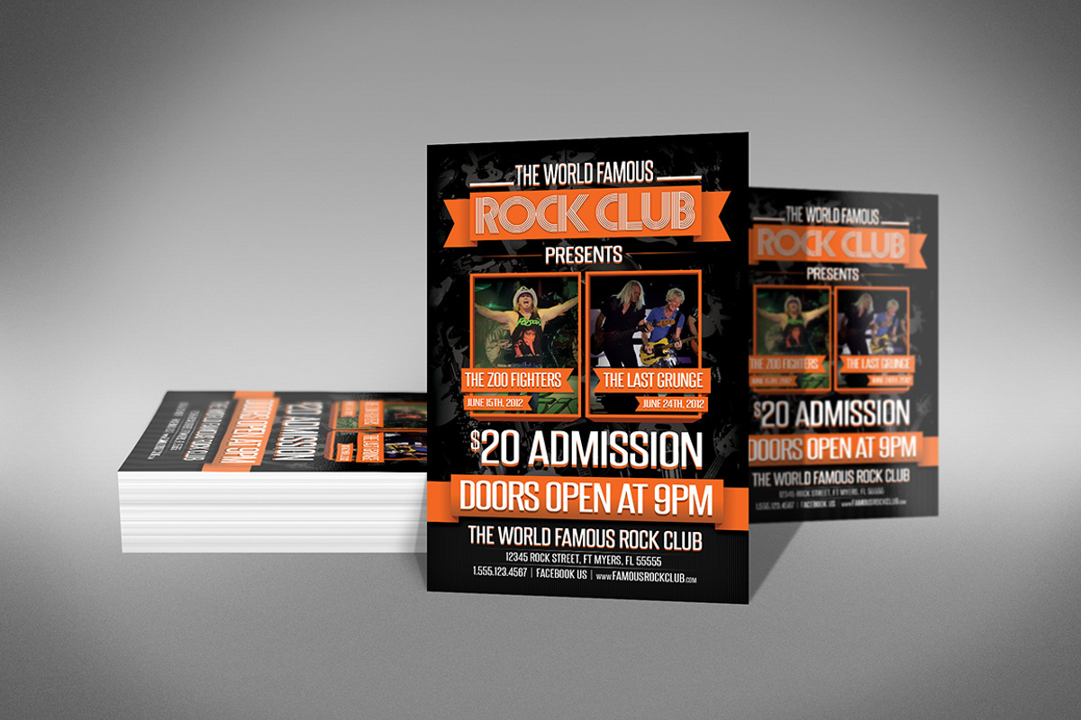 Rock Club Flyer, a Flyer Template by Creativenauts (Photo 2 of 4)