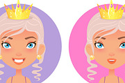 Logo Set - Princess Girl, an Illustration by Melisende Vector (Thumbnail 2 of 2)