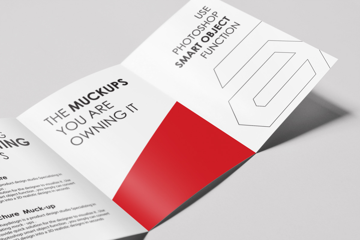 A4 or A5 Trifold Mockups, a Print Template by resumetemplathttps://d3es (Photo 7 of 11)