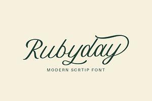 Rubyday – Modern Script Typeface