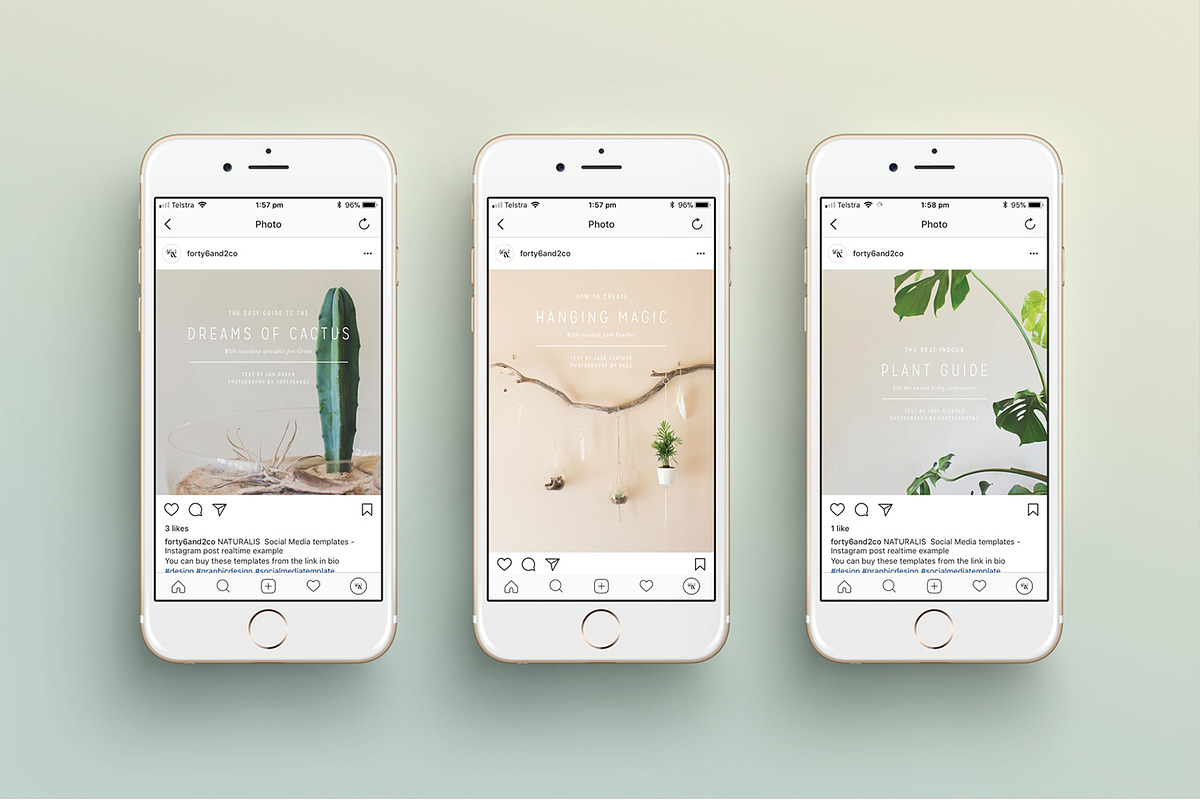 NATURALIS Instagram Pack, a Social Media Template by 46&2 Collective (Photo 5 of 9)