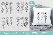 Wildflower Line Art Set, a Decorative Illustration by Irina Ostapenko (Thumbnail 1 of 3)