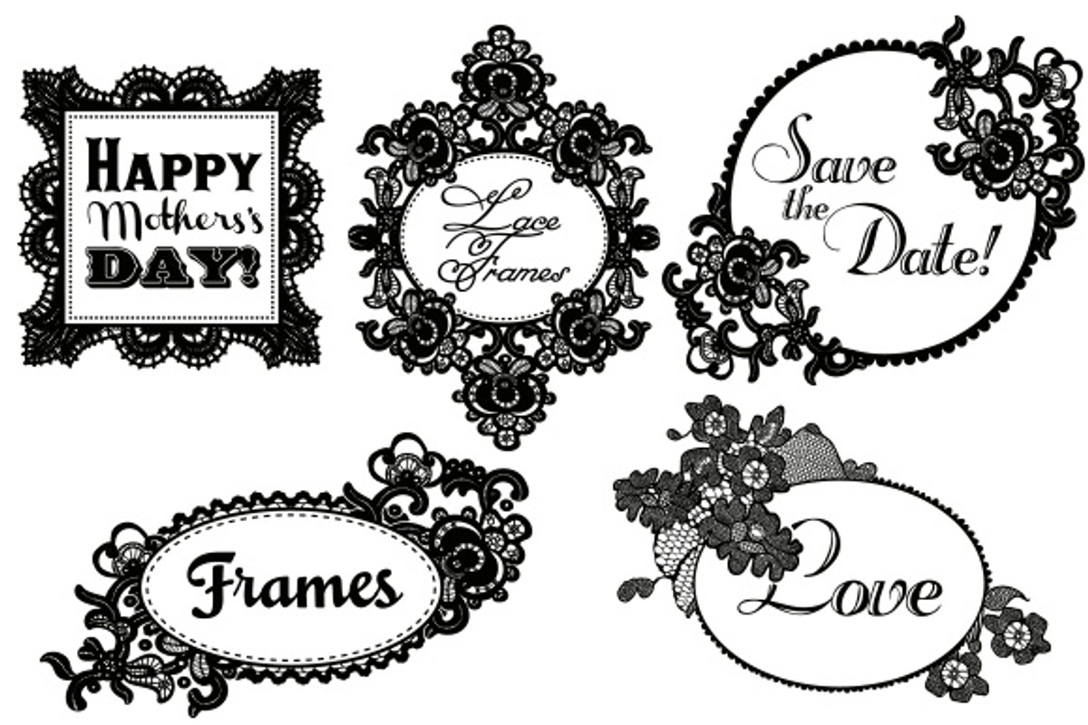 Lace frames in different colours. preview 4