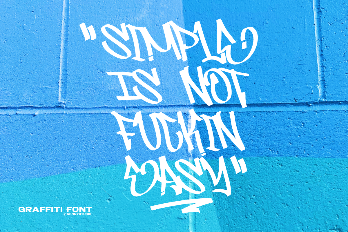 Bastrad Vol.01 Graffiti Font, a Blackletter Font by Ronny Studio (Photo 9 of 12)