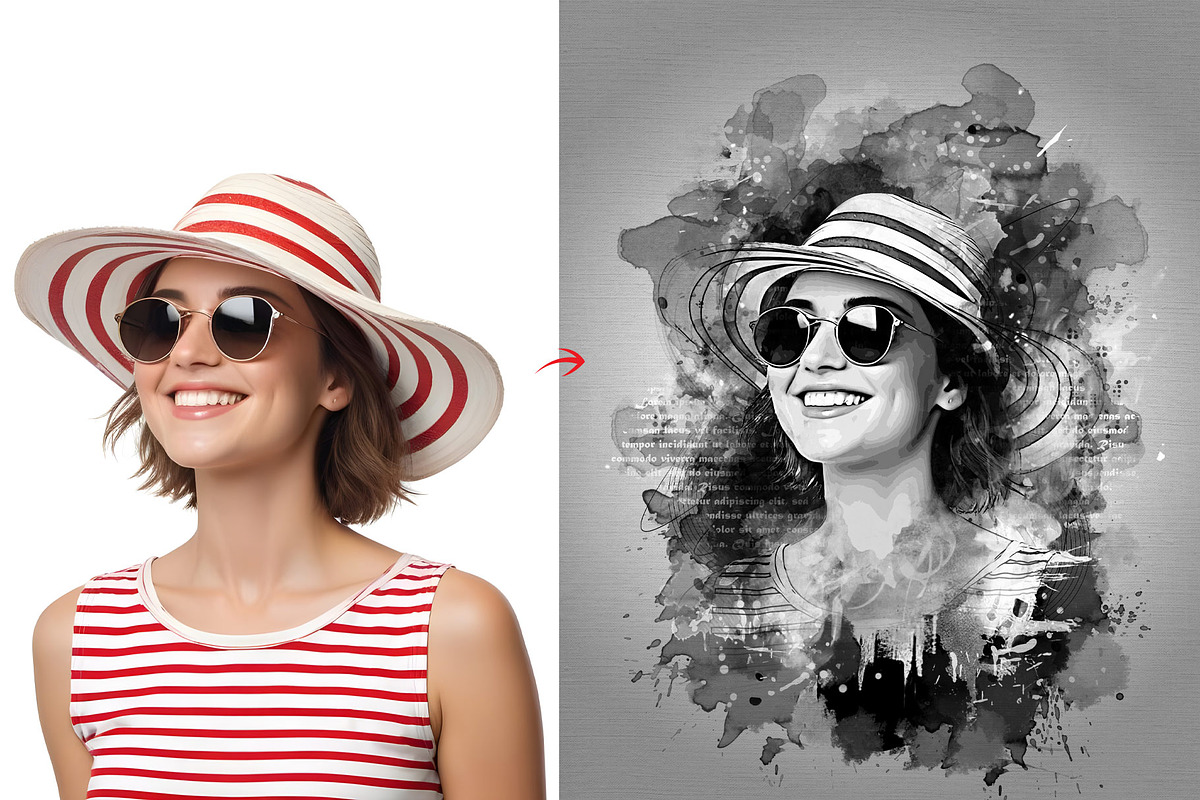 Mixed Media Wall Art Photo Effect, an Action Add-On by MRI STUDIO (Photo 13 of 18)