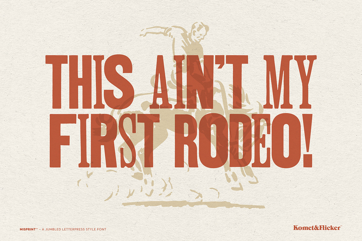 MISPRINT! - A Jumbled Woodtype Font, a Font by Komet & Flicker (Photo 7 of 15)
