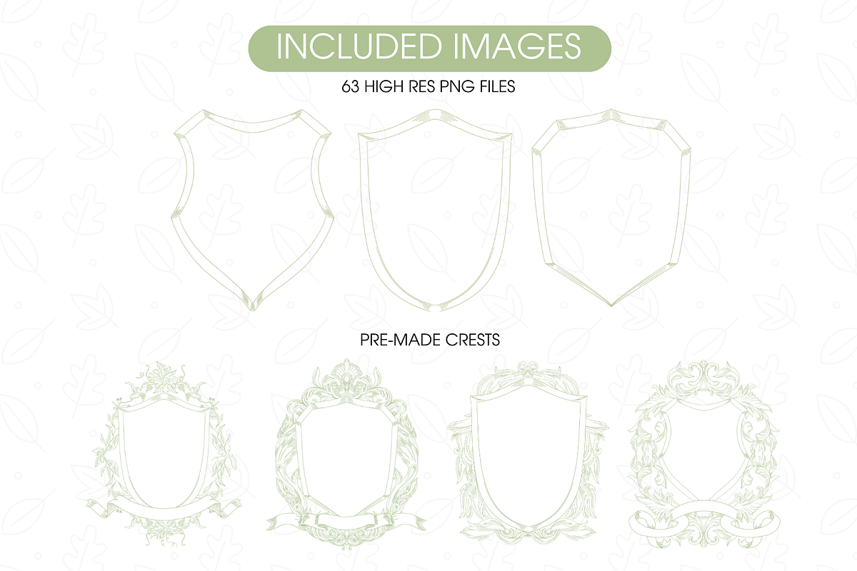 Whimsical Wedding Crests PNG, an Illustration by TatiMockup (Photo 4 of 6)