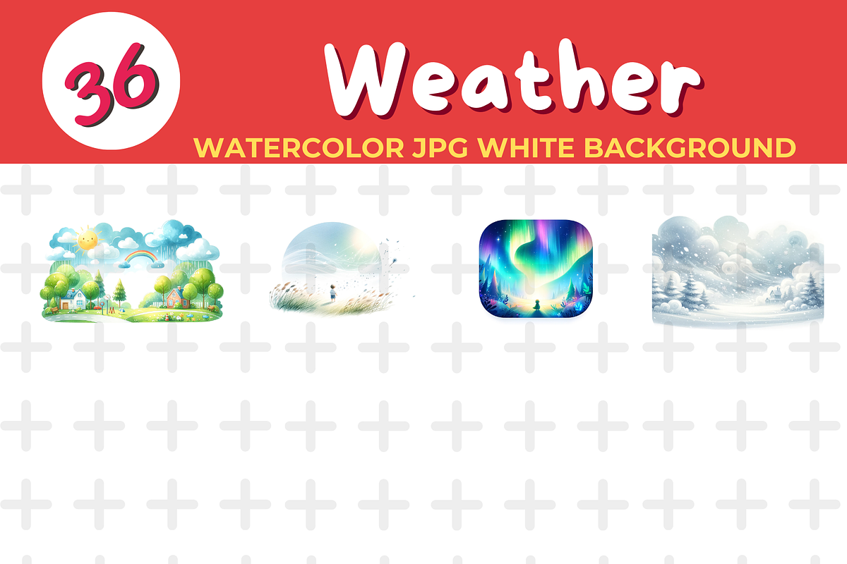 Weather watercolor Jpg Background, a Seasonal Illustration by John_Walker (Photo 3 of 3)