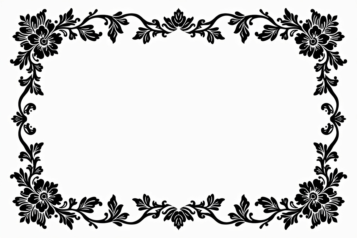 Elegant Floral Border Vector Design,, an Illustration by Amazin_art (Photo 17 of 26)