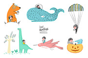 Little girl reading Collection 02, an Animal Illustration by Irene Loal (Thumbnail 1 of 7)