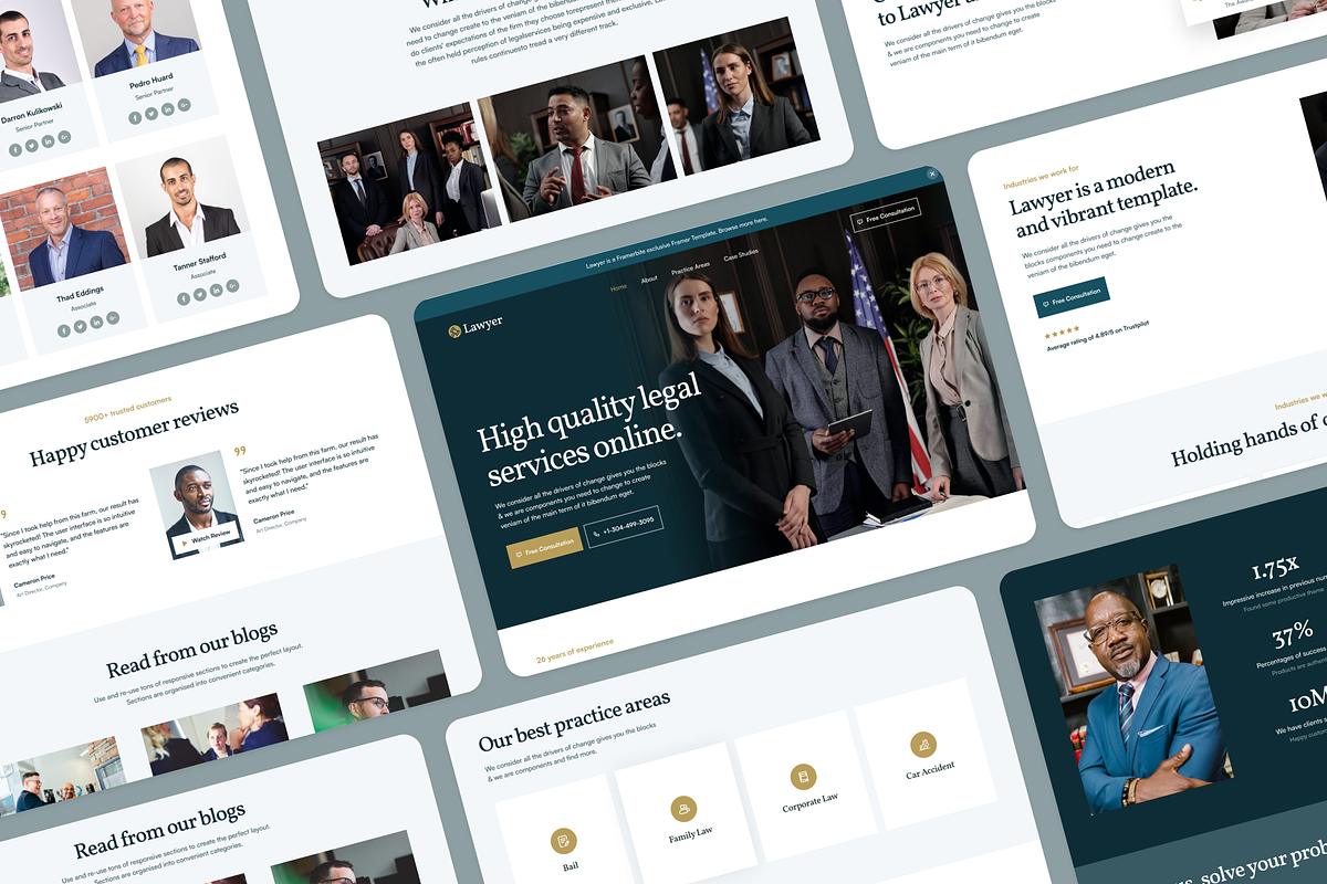 Lawyer - Law Firm Figma Template, an UI Kit Template by FinestDevs (Photo 6 of 6)