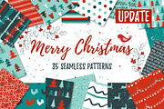 35 Merry Christmas patterns., a Pattern Graphic by Katya_lu (Thumbnail 1 of 6)