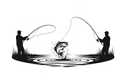 Fishing Silhouette Vector Bundle, an Illustration by hafijul (Thumbnail 36 of 51)