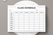 Class Schedule Template Layout, a Stationery Template by MightyDesign (Thumbnail 3 of 6)
