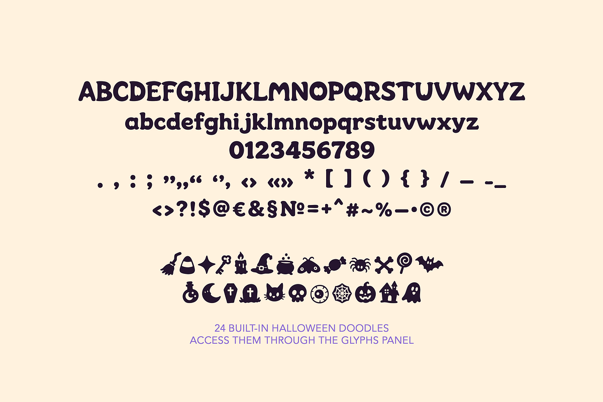 Witchy Tickle - Cute Halloween Font, a Serif Font by gafaroff studio (Photo 5 of 7)
