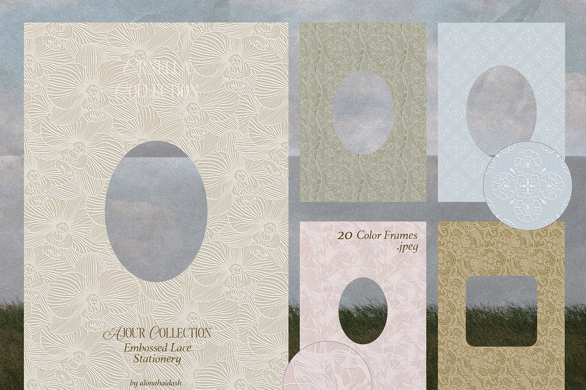 Ajour Embossed Lace Stationery, a Texture Graphic by alonahaidash (Photo 8 of 16)