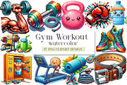 Gym Workout Sublimation Clipart, an Illustration by DreamArtGraphic (Thumbnail 1 of 4)