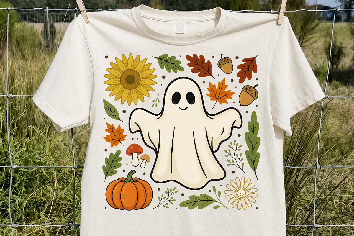 Cute Fall Ghost Sublimation, Autumn, a Seasonal Illustration by Rose Art (Photo 2 of 6)