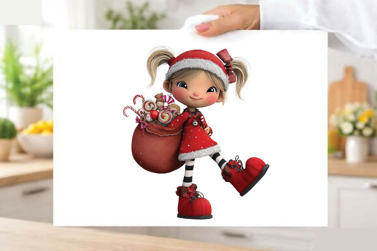 Whimsical Christmas Girl Clipart Bun, a Healthcare Illustration by SVGArt (Photo 8 of 9)