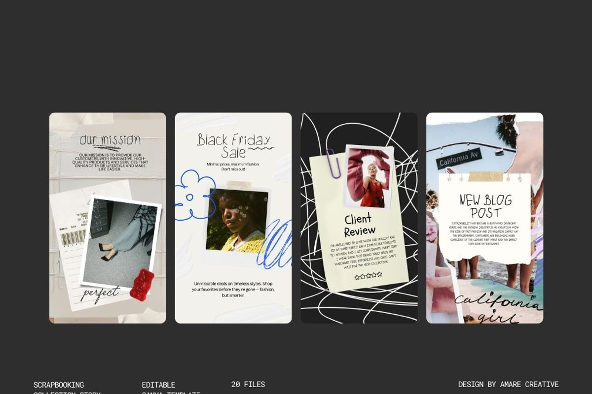 20 Scrapbooking Instagram Story, a Social Media Template by Amaré Creative (Photo 7 of 7)
